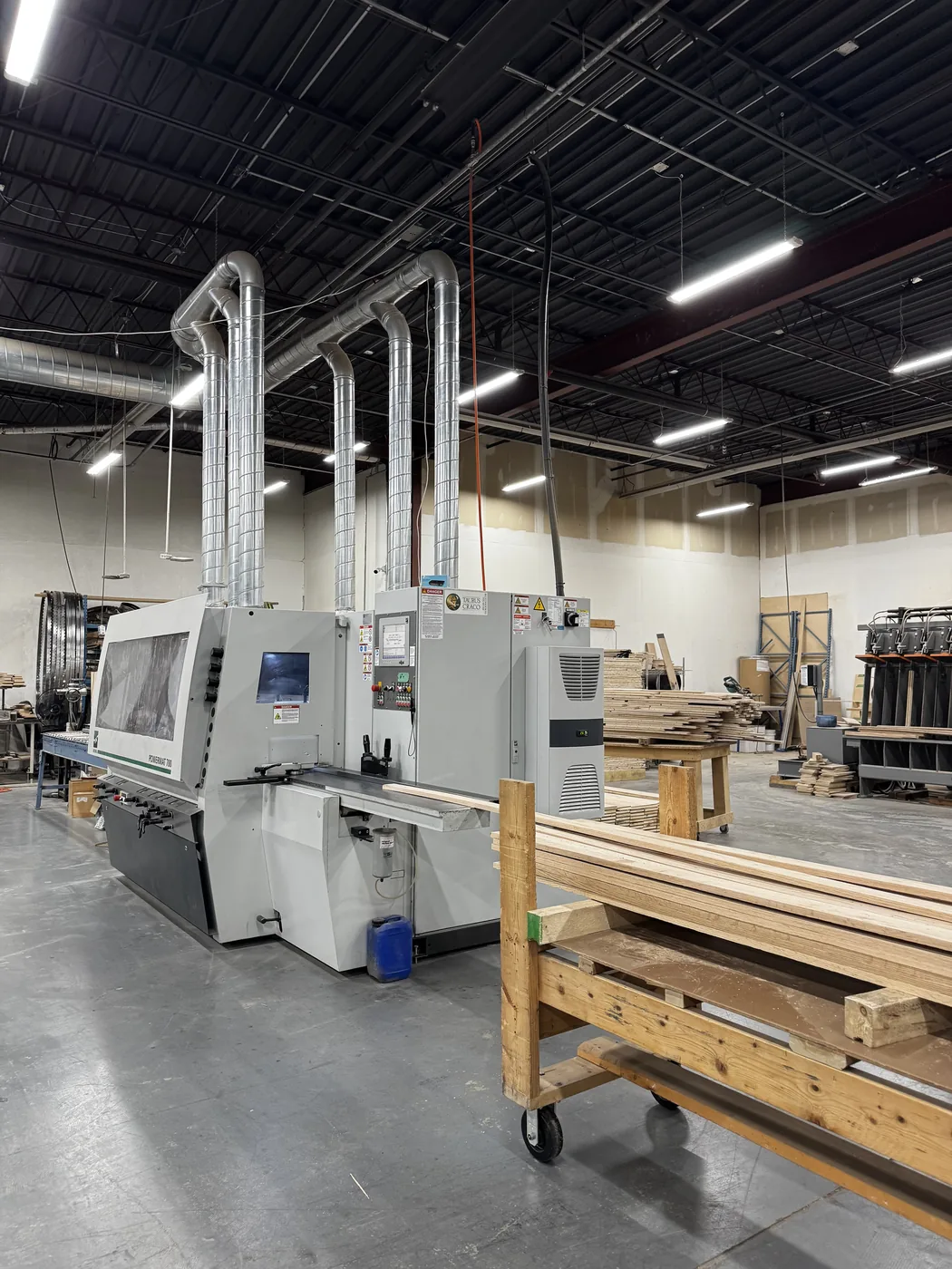 Trade Flooring Ontario factory floor with industrial planer